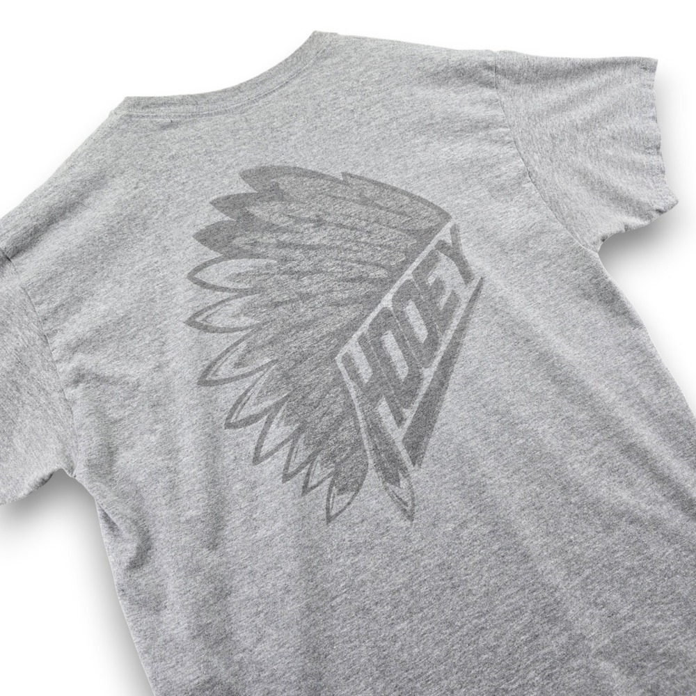 Hooey Mens T Shirt Large Gray Cotton Blend Short Sleeve Headdress Graphic Tee